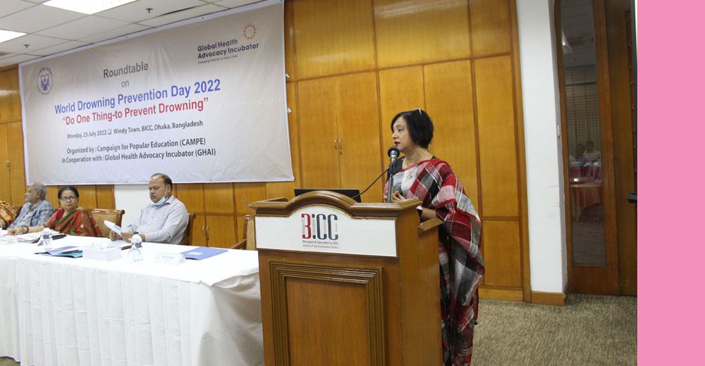 Roundtable on World Drowning Prevention Day 2022, Do One Thing to Prevent Drowning, 25/07/2022